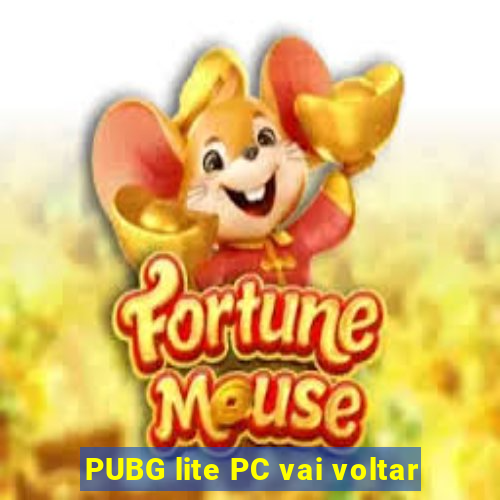 PUBG lite PC vai voltar